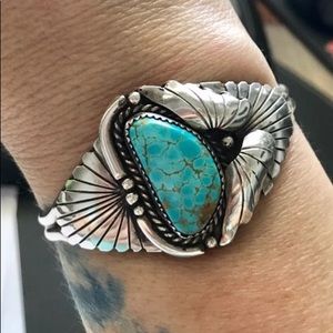 ❌SOLD❌Native Sterling Turquoise Butterfly Bracelet